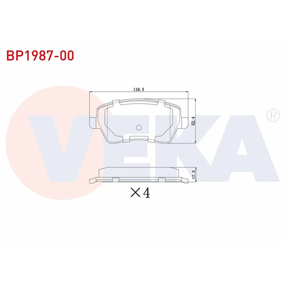 FREN BALATASI RENAULT ÖN CLIO III 1.2i 16v 2005-2012/CLIO III 1.4i 16v 2005-2012/ CLIO III 1.5