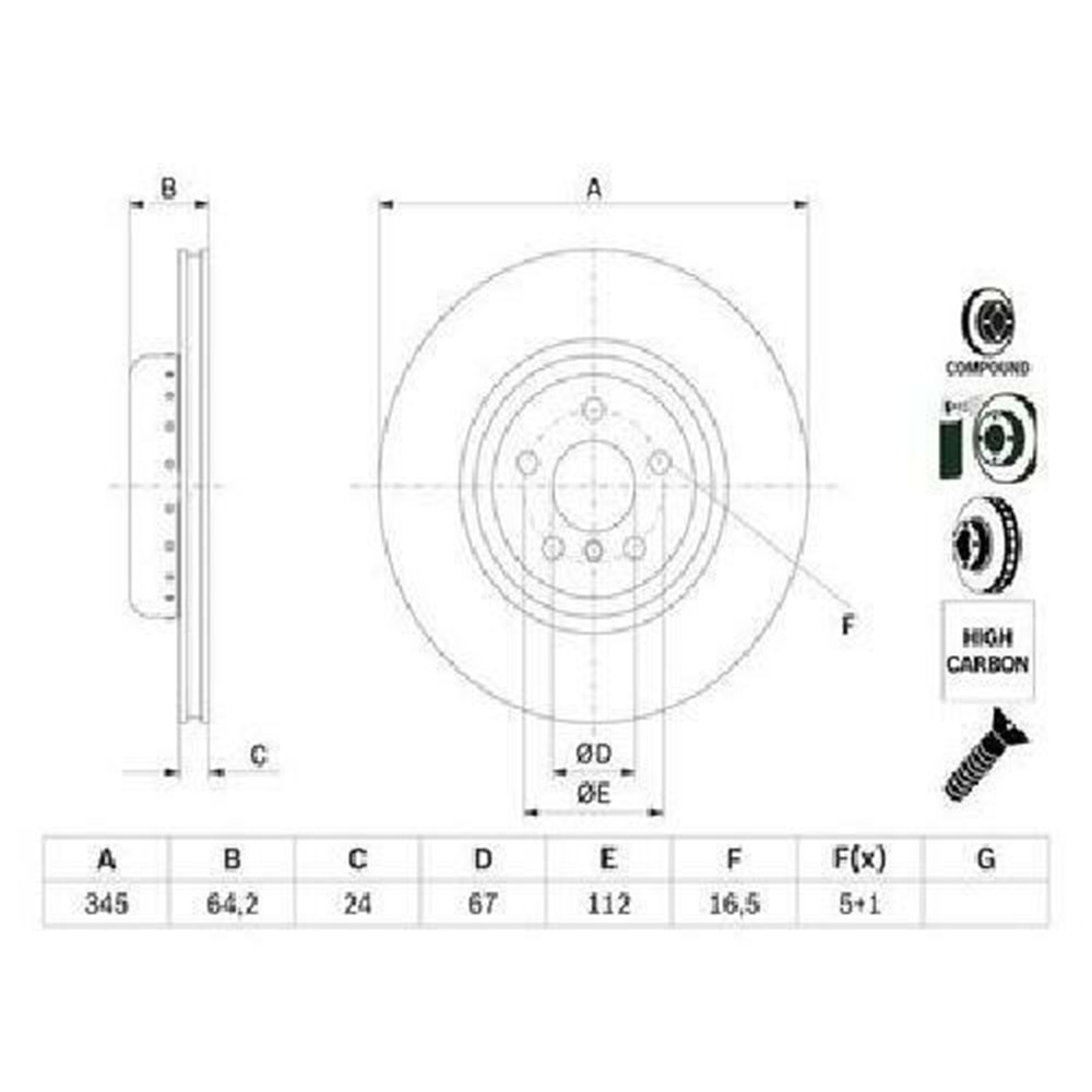 FREN DİSKİ BMW ARKA (5D 112MM) G20 G21 G30 G11 G02 15-