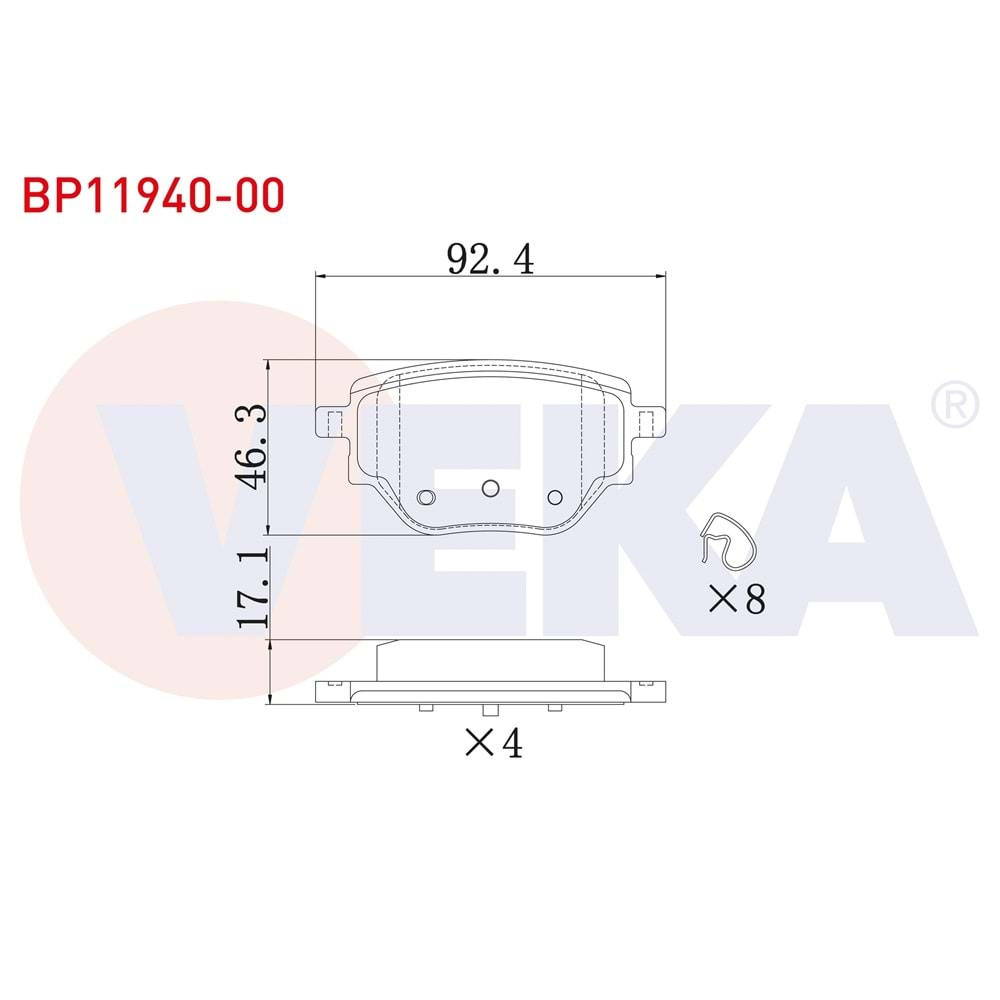 FREN BALATASI PEUGEOT ARKA 208 OPEL CORSA F 1.2 - 1.5 2019>