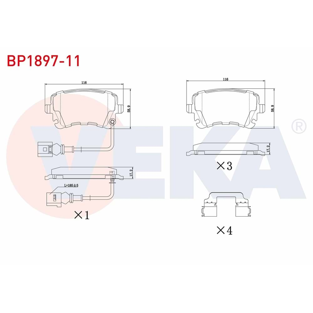 FREN BALATASI VOLKSWAGEN ARKA T5 2.5 TDI 2003-2011