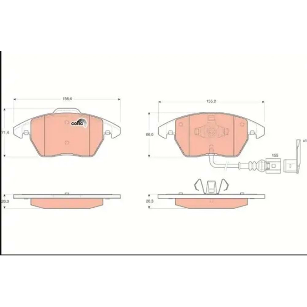 FREN BALATASI VOLKSWAGEN ÖN GOLF V 1.4TSI 2003-2009 JETTA IV CADDY