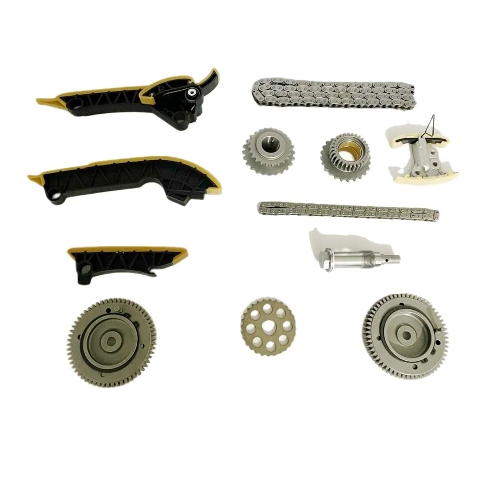 EKSANTRİK ZİNCİR SETİ MERCEDES M654 (GERİCİLİ-KIZAKLI-GERGİLİ-ZİNCİR KİLİDİ İLE)