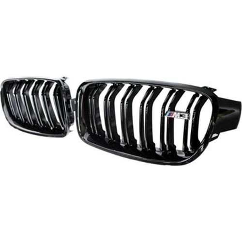 PANJUR SETİ PARLAK SİYAH ÇİFT ŞERİT BMW F30 M3
